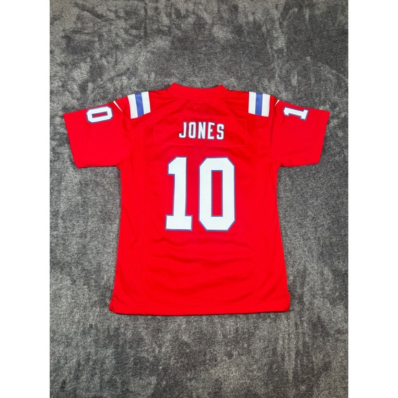 Mac Jones Red New England Patriots Jersey Size Youth Medium 10/12 - Picture 5 of 7